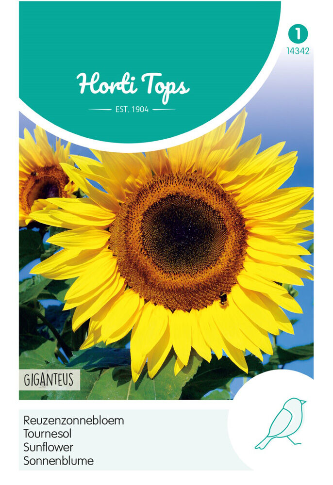 Hortitops - Reuzenzonnebloem Giganteus - Bloemzaden