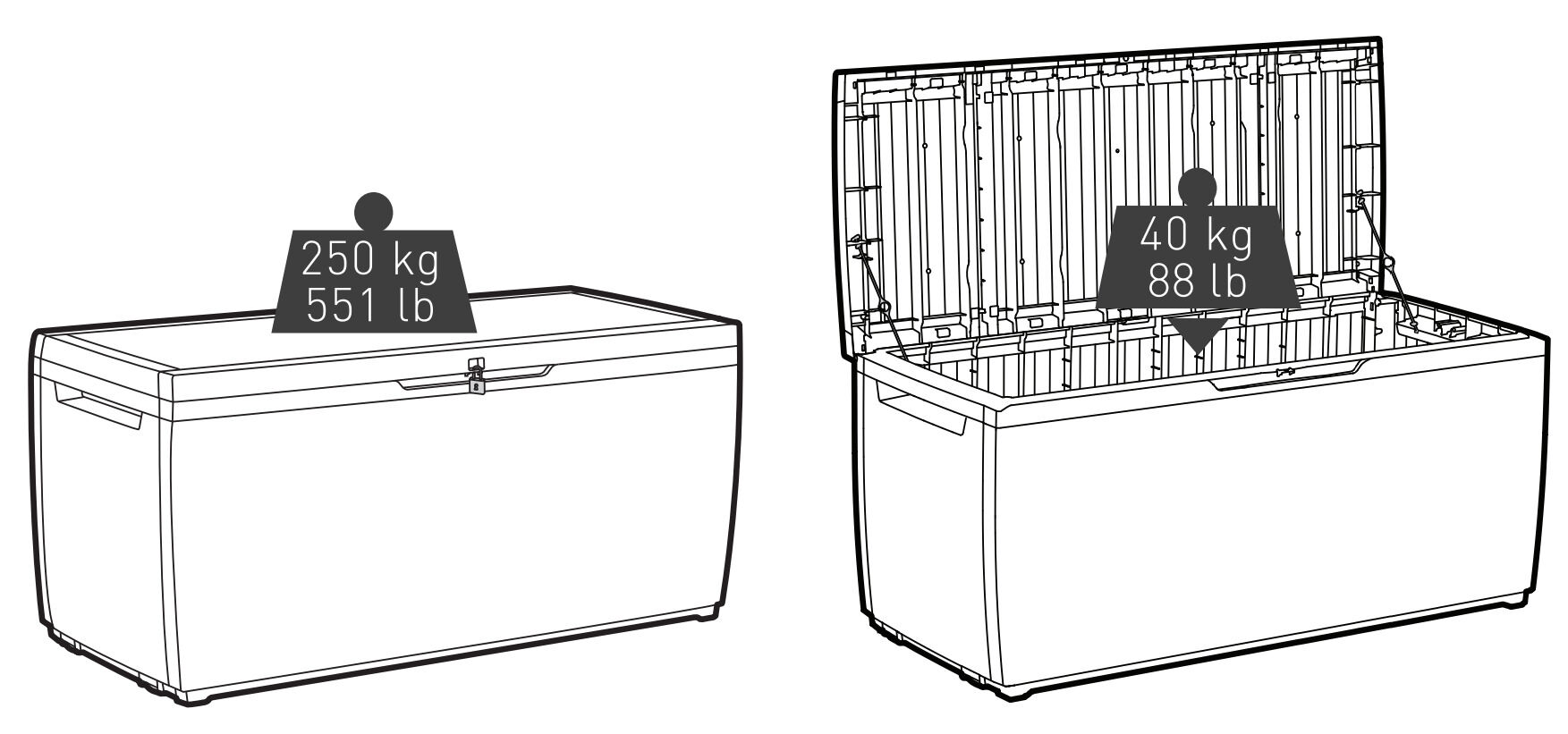 Keter Springwood - Opbergbox - 57x53.5x123.5 cm