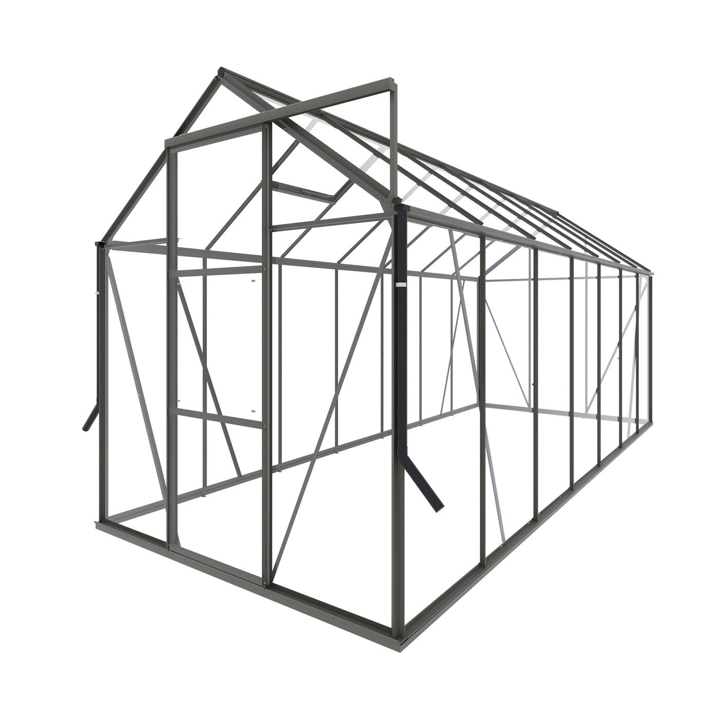 Royal Well Kate V Full Options - Tuinkas - Groengrijs - 217x192x436 cm - Veiligheidsglas