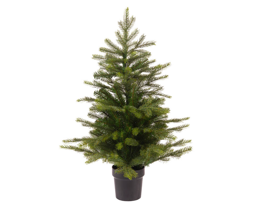 Everlands Grandis Fir - Mini Kunstkerstboom - Groen - 90 cm