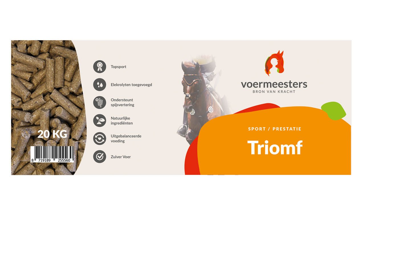 Voermeesters Triomf - Sport/ Prestatie - 20 Kilogram - Zak