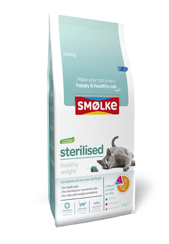 Smölke Sterilised - Kattenvoer - 2 Kilogram - vis, lam, kip