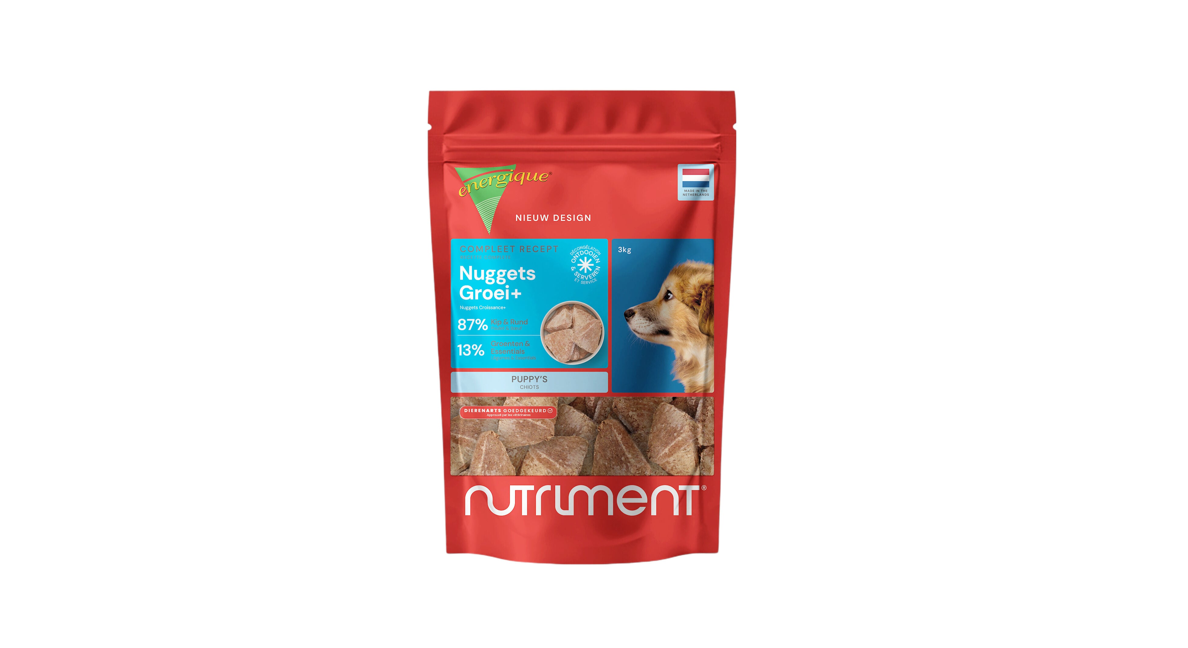 Energique Puppy - Vers Vlees - Hondenvoer - 3 Kilogram - rund, kip Energique Puppy - Vers Vlees - Hondenvoer - 3 Kilogram - rund, kip