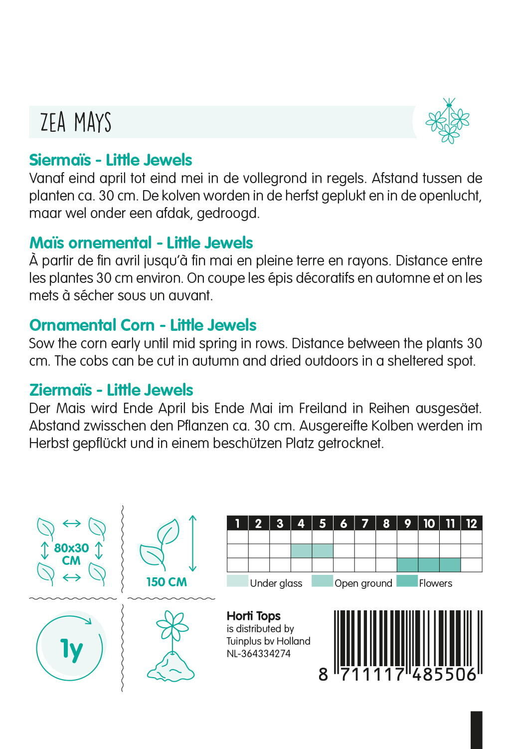 Hortitops Siermais - Bloemzaden