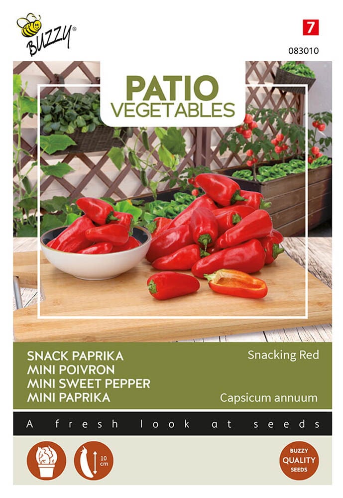 Buzzy Patio Veggies Paprika Snacking Red - Groentezaden Buzzy Patio Veggies Paprika Snacking Red - Groentezaden