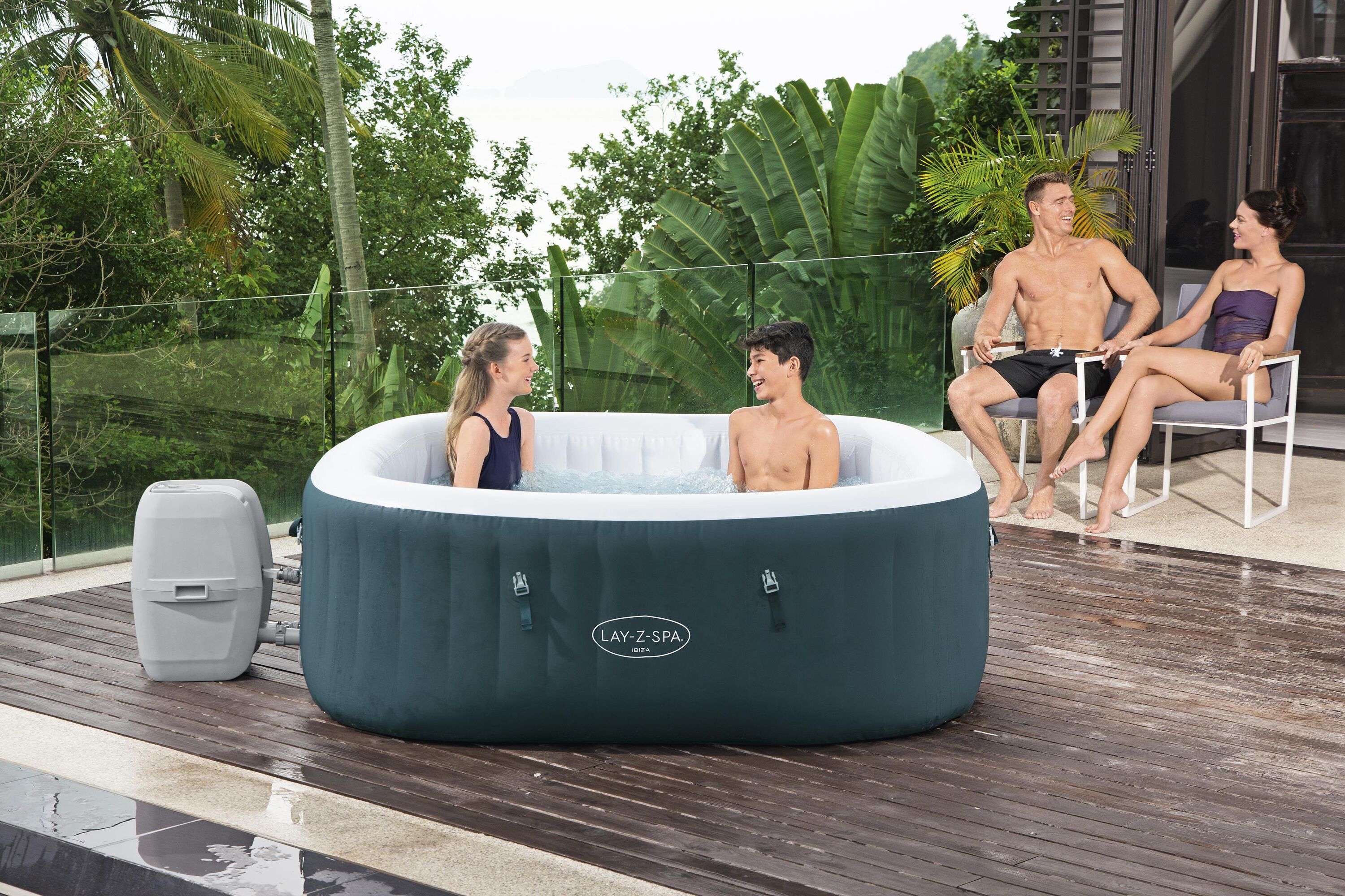 Bestway Lay-Z Spa Ibiza Airjet 6 - Spa - Donker groen - 66x180x180 cm