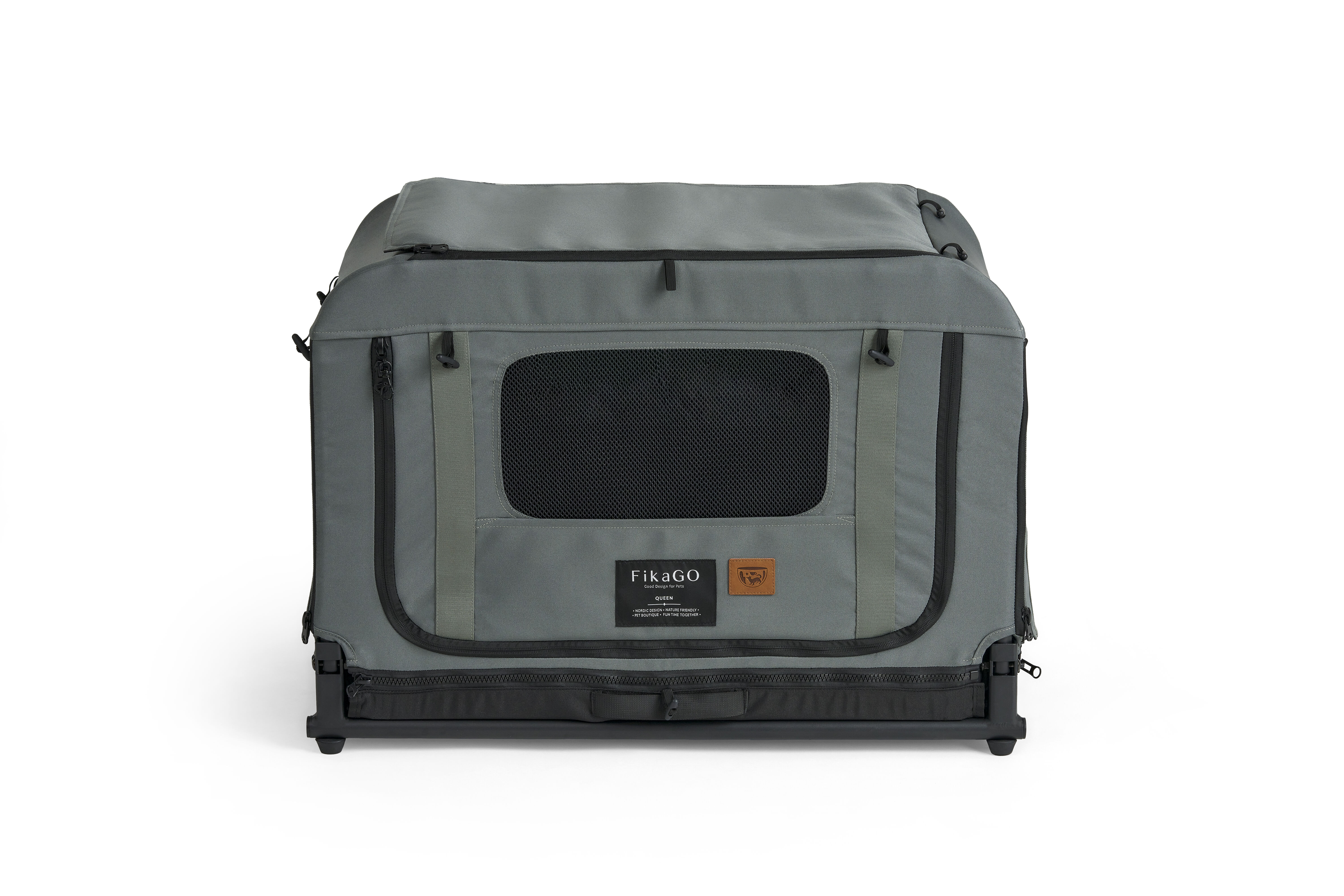 Fikago Queen - tot 30 kg - Hondenbench - Groen - 50x71x45 cm