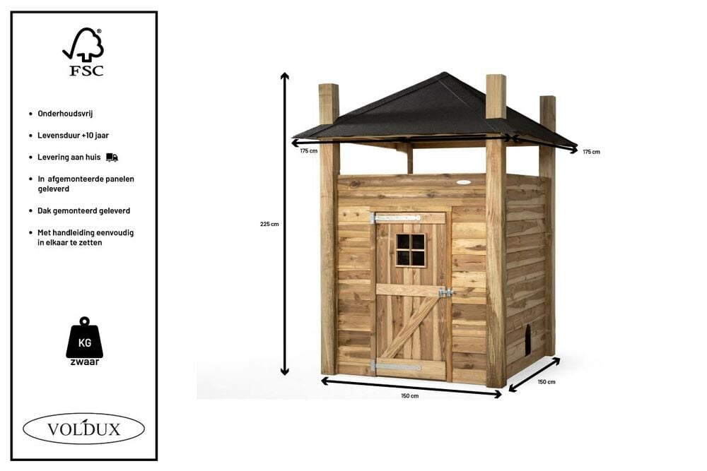 Voldux Hooiberg Loes - Kippenhok - Naturel