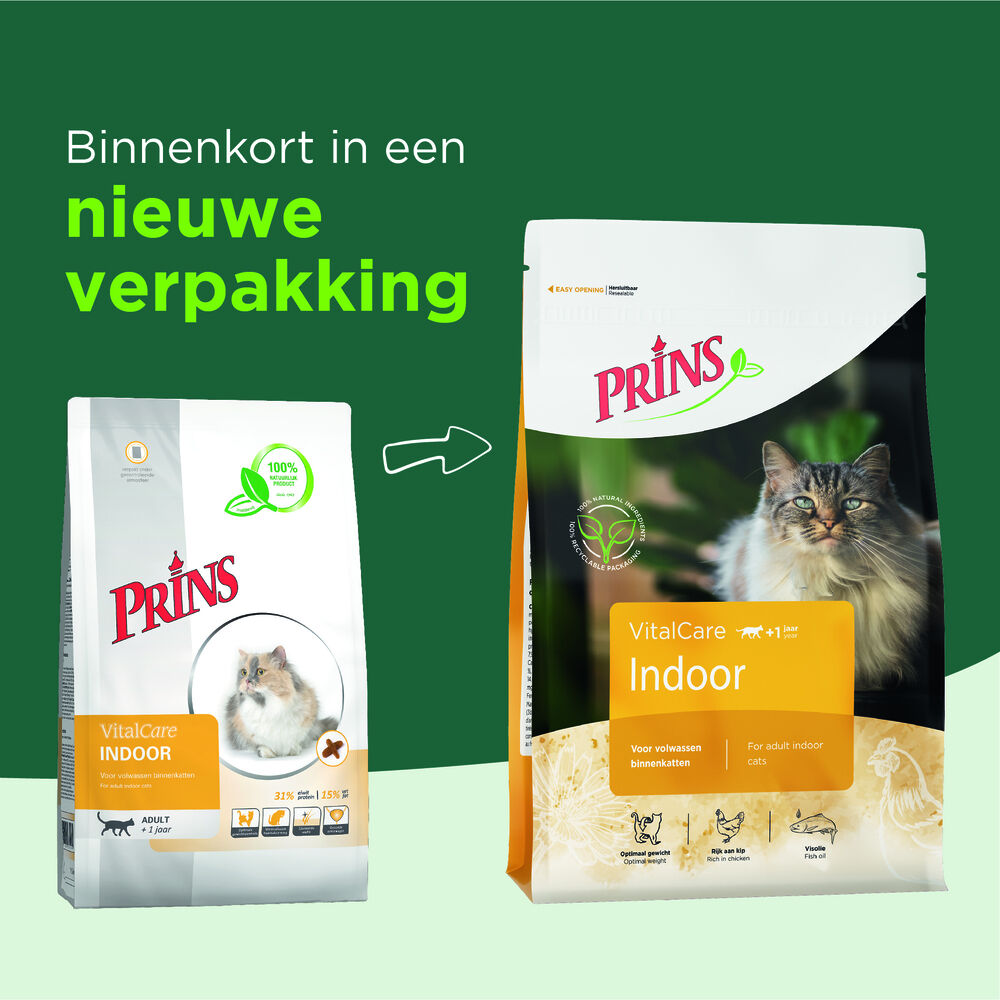 Prins VitalCare Indoor - Kattenvoer - 10 Kilogram - gevogelte