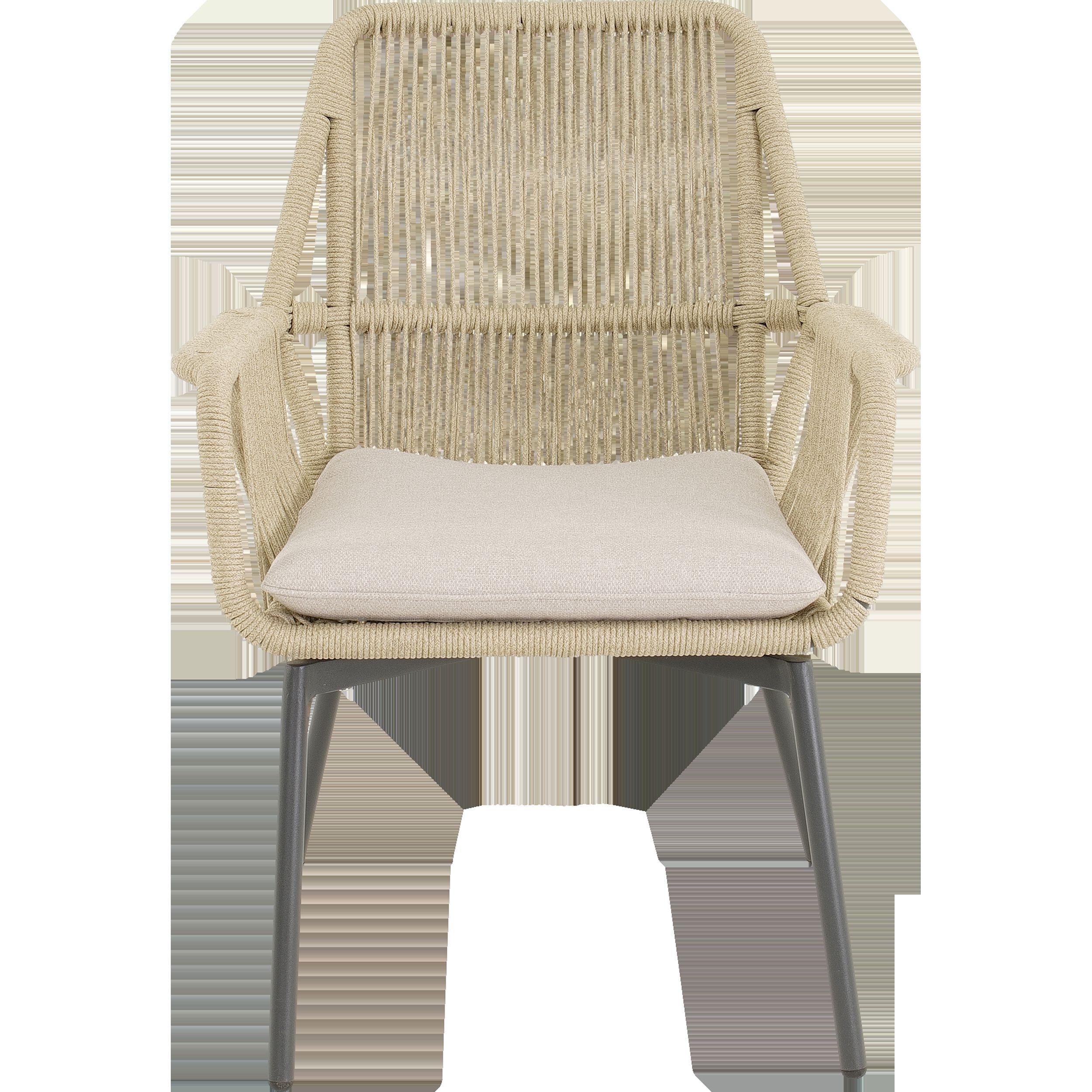 Lesli Living Silas - Tuinstoel - Beige - 64x6x77 cm