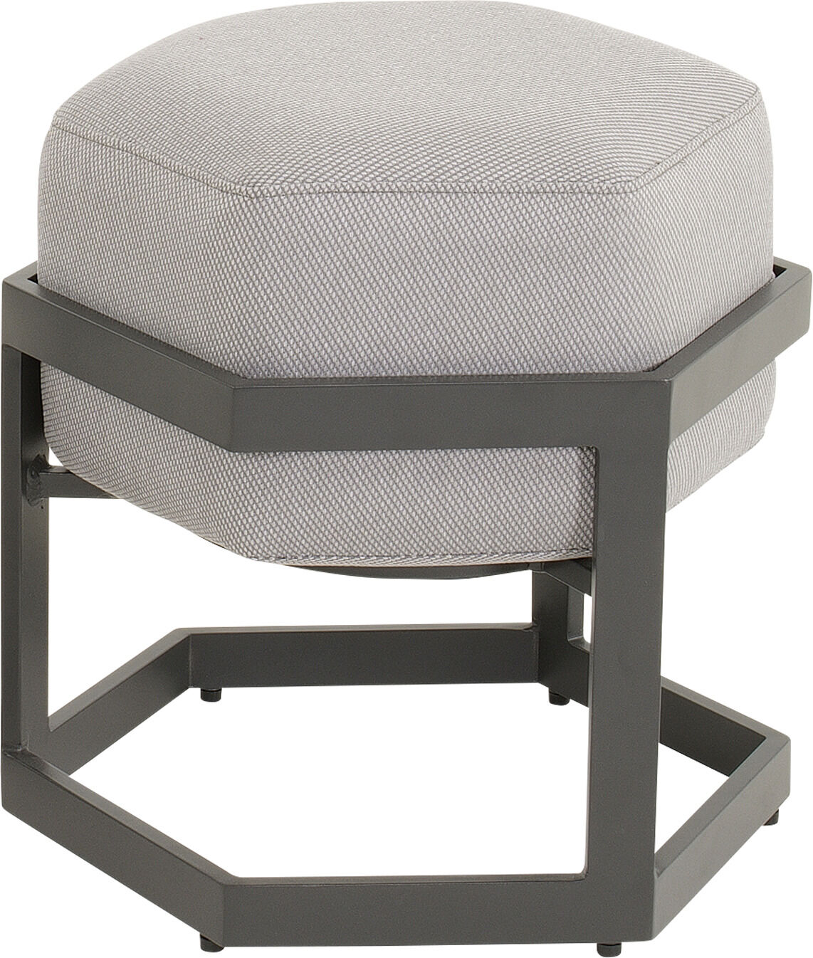 Lesli Living Esagono - Hocker - Antraciet - 47.5x41.5x48 cm