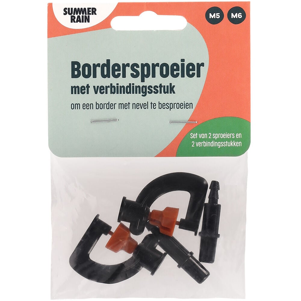 SummerRain - Bordersproeier met verbindingstuk - 2 stuks
