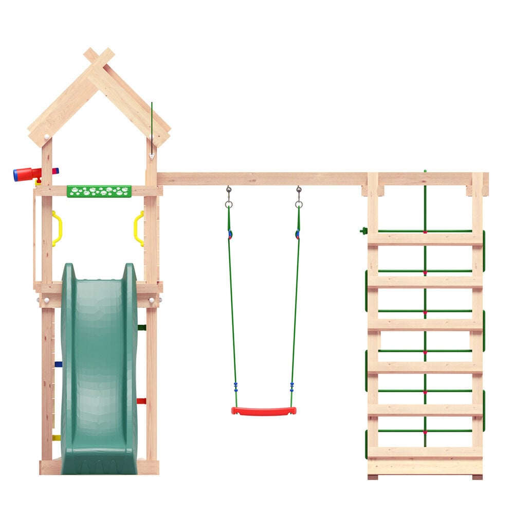 Jungle Gym Vinstra Douglas - Speeltoestel - Donker groen - Douglas hout