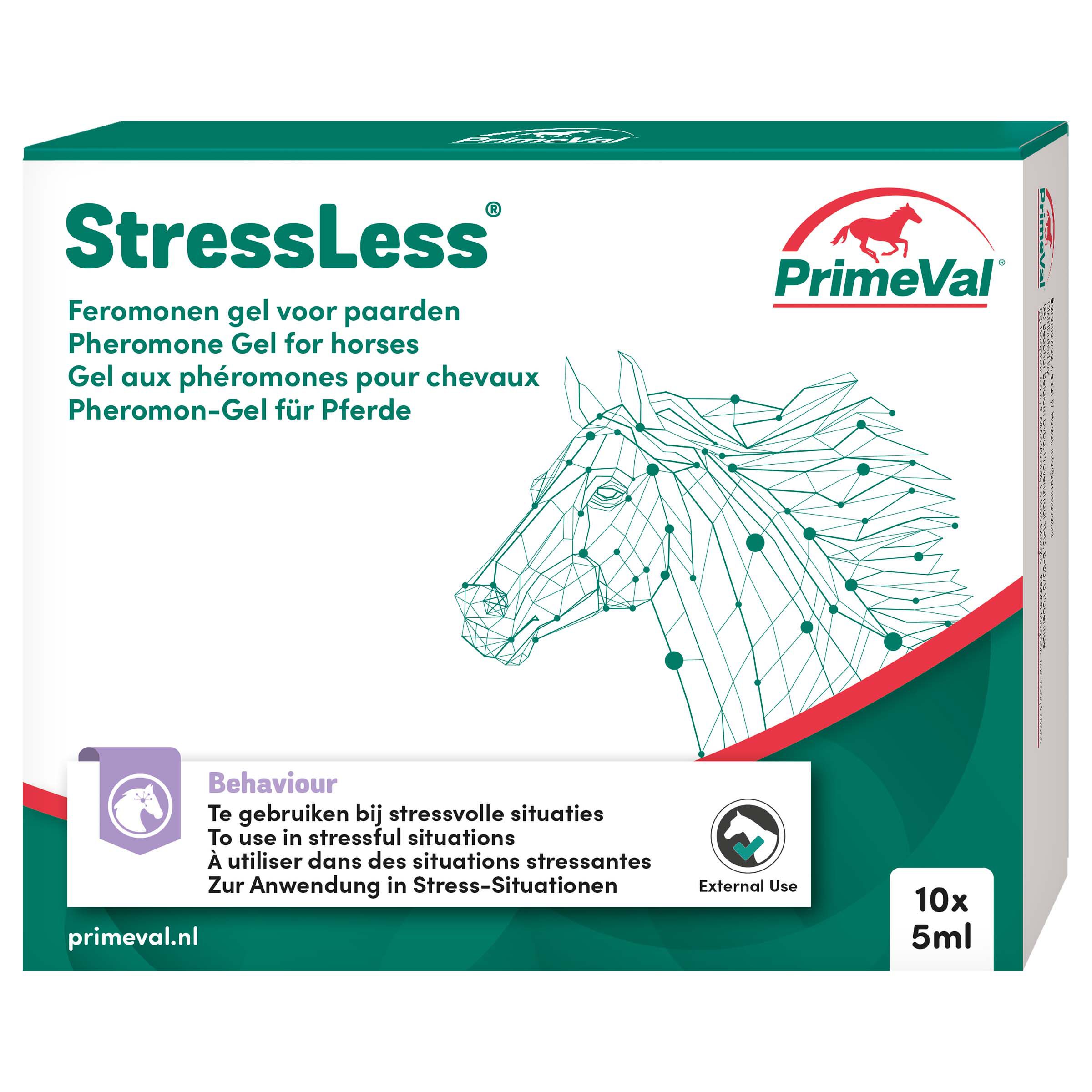 Primeval Stressless Feromonen Gel - Kalmeringssupplement - Paard - 50 Milliliter Primeval Stressless Feromonen Gel - Kalmeringssupplement - Paard - 50 Milliliter