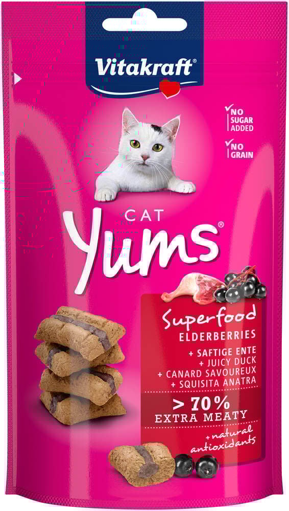 Vitakraft Cat Yums - Kattensnack - 40 Gram - Vlierbes Vitakraft Cat Yums - Kattensnack - 40 Gram - Vlierbes