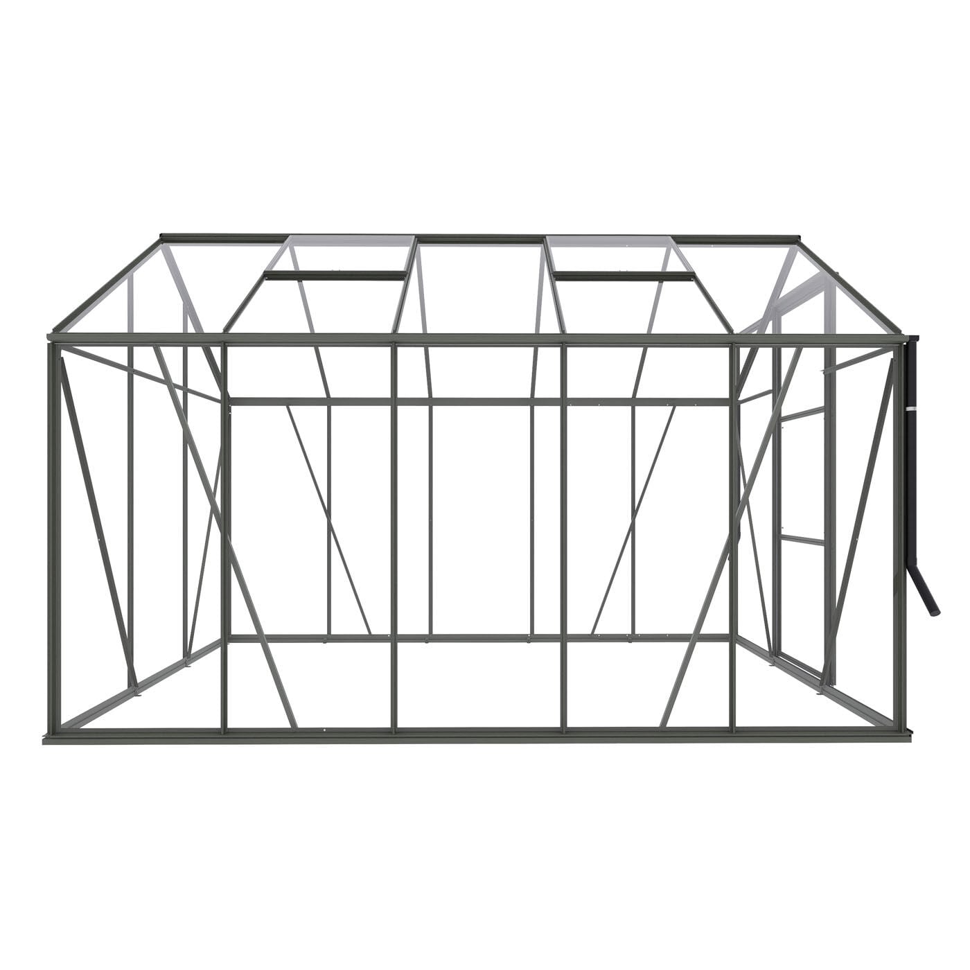 Royal Well Kate III Full Options - Tuinkas - Groengrijs - 217x192x314 cm - Veiligheidsglas