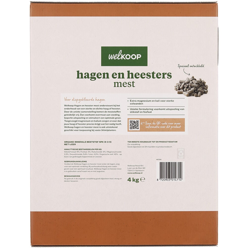 Welkoop - Hagen en heestersmest - 4 Kilogram
