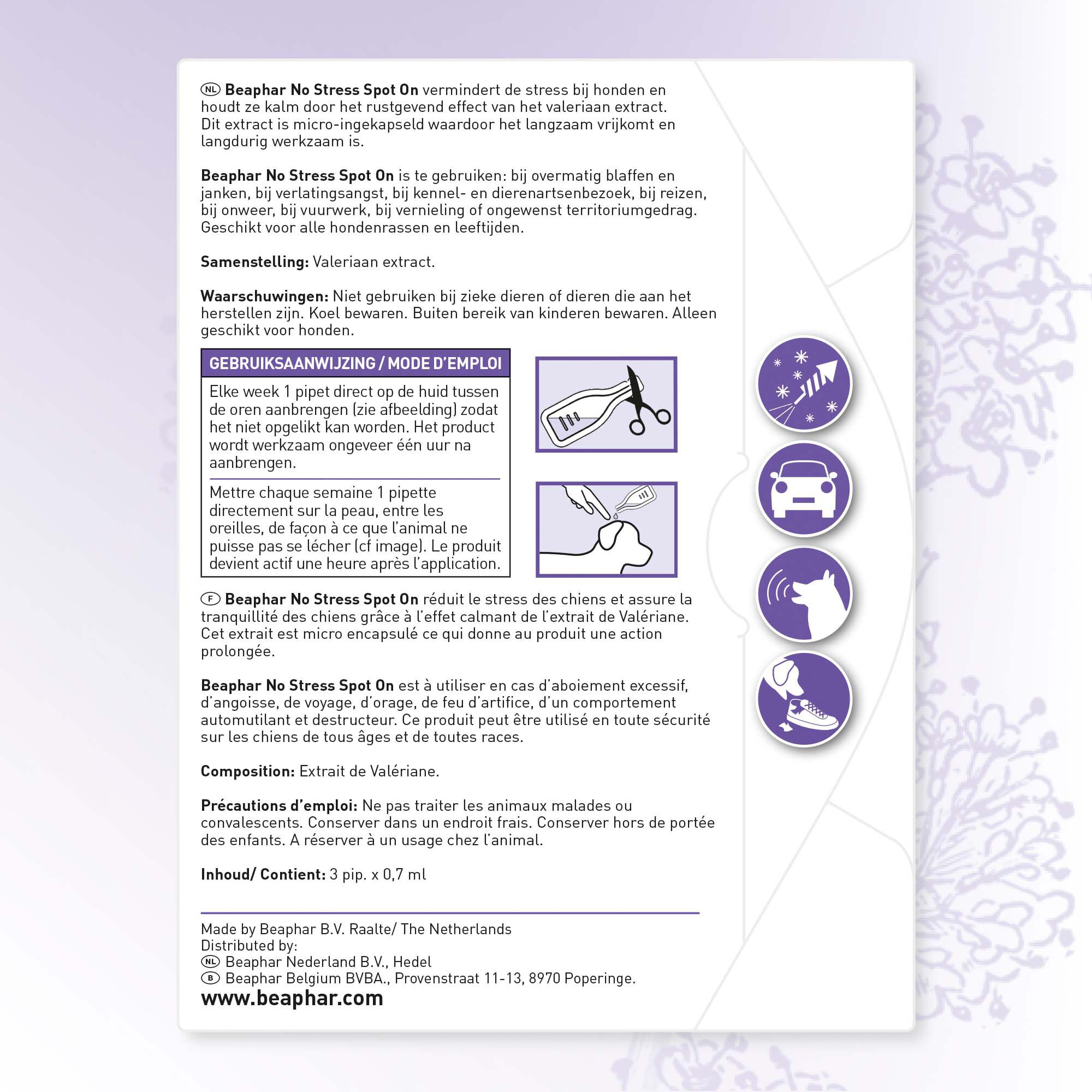 Beaphar No Stress Hond  - Kalmeringsmiddel - 3 Stuks
