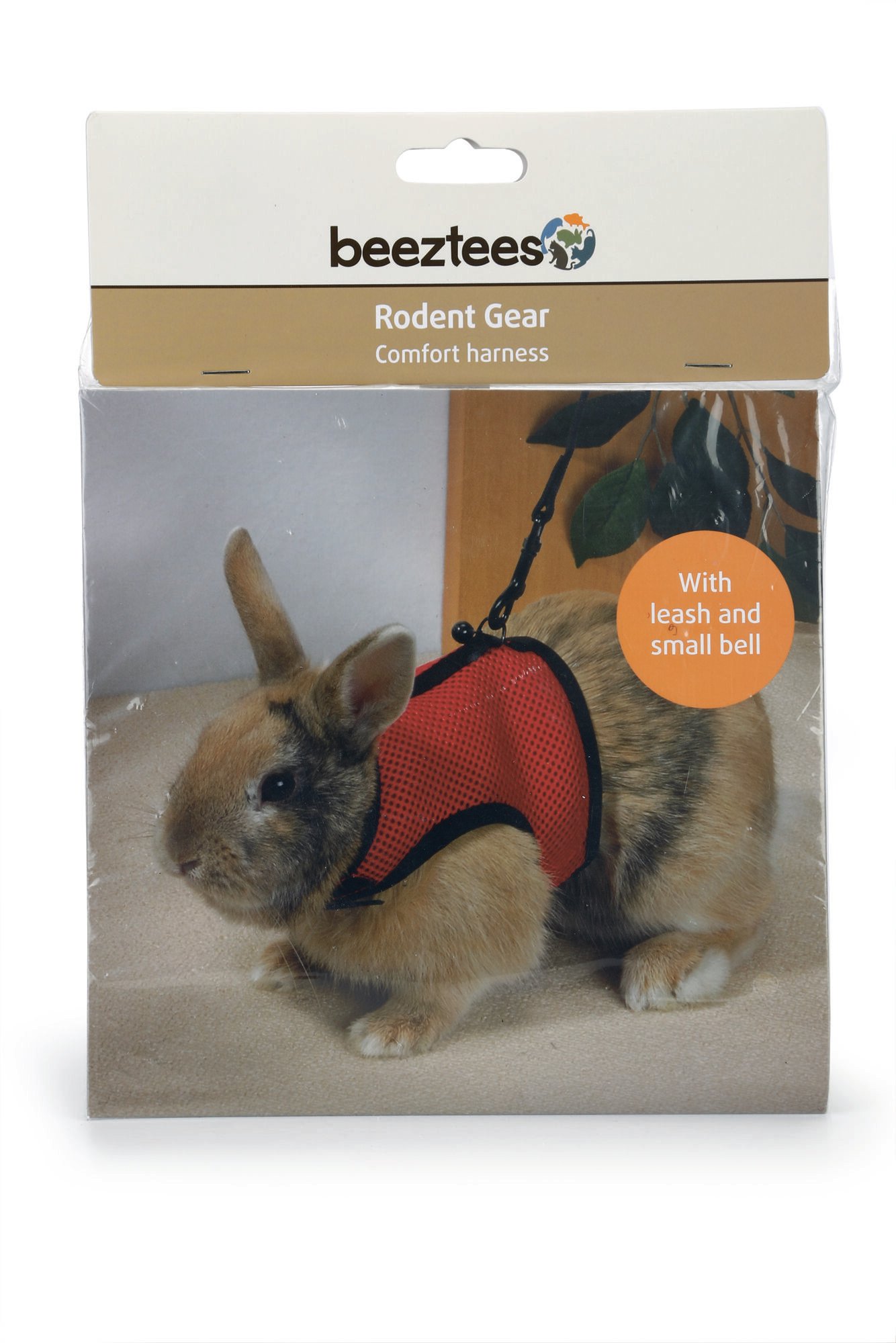 Beeztees Comfort Loopharnas - konijn - Rood - 25x19x2 cm - XL
