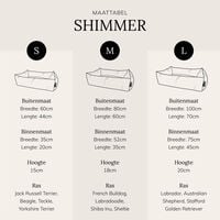 District 70 SHIMMER - Hondenmand - donkergrijs - 1x44x60 cm - Klein