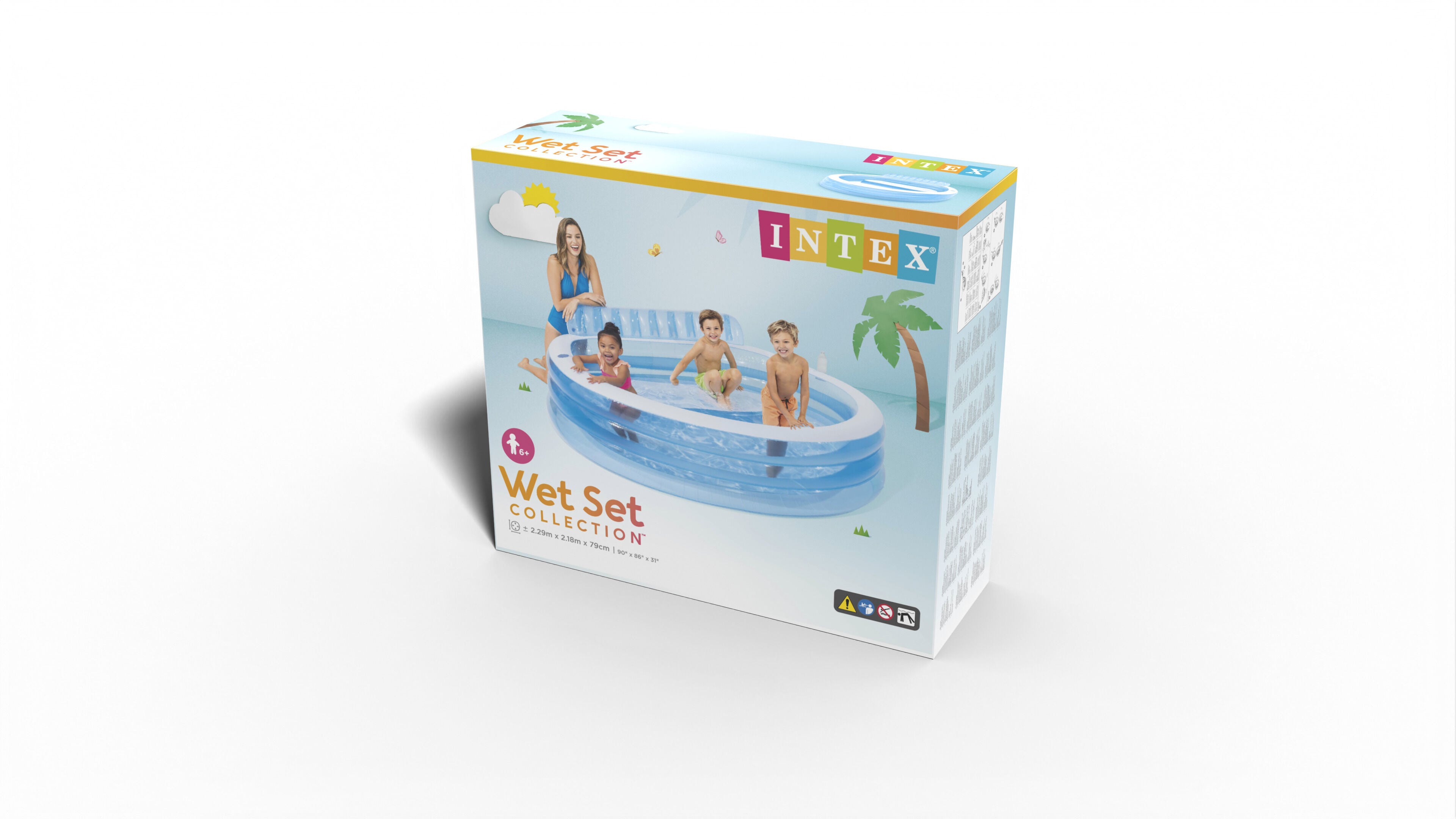 Intex Wet Set Family Lounge - Zwembad - Blauw - 79x218x229 cm
