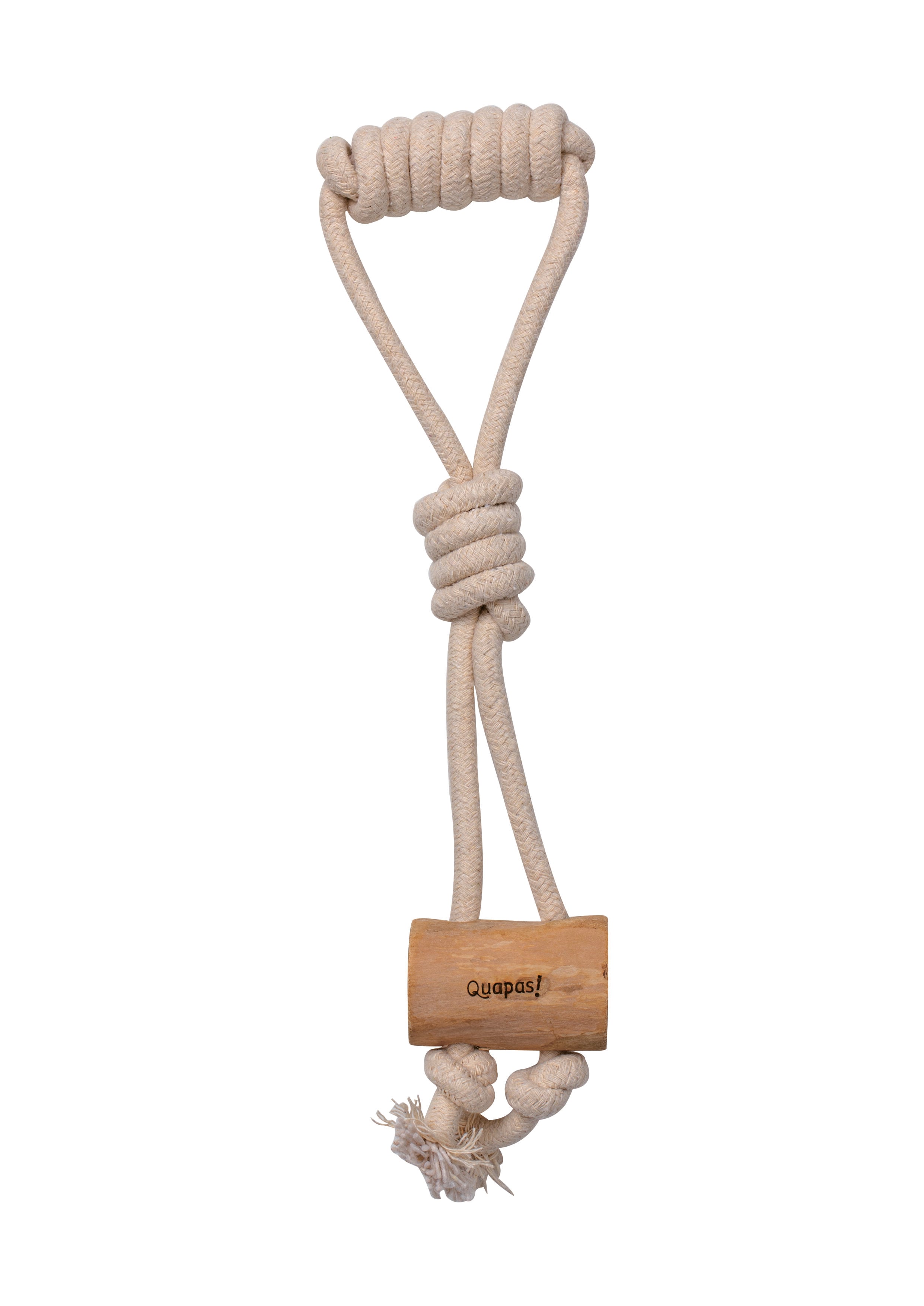 Quapas Koffiehout Cork - Hondenspeelgoed  - bruin/wit - 42x11x6 cm - Small