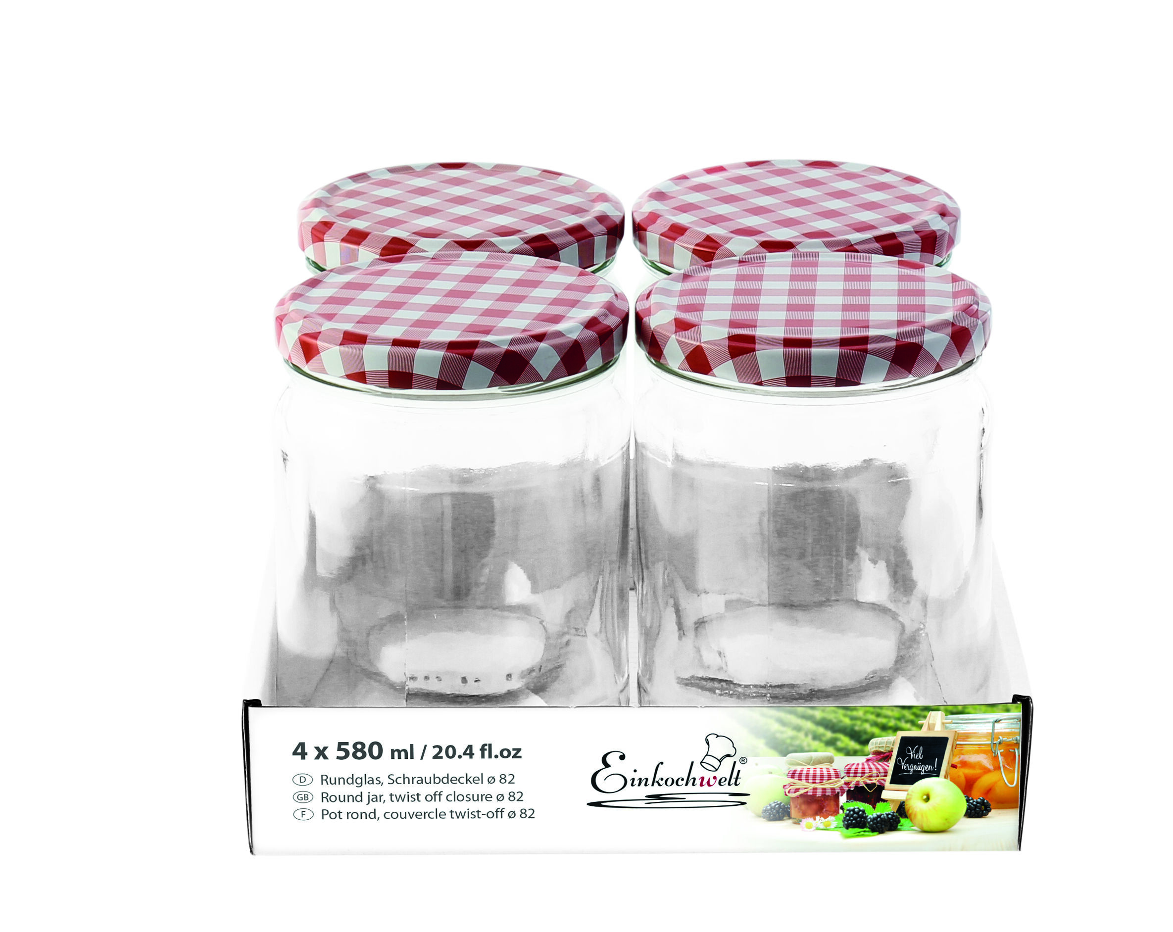 Einkochwelt - Jampotten - 0.58 l - 580 Milliliter Einkochwelt - Jampotten - 0.58 l - 580 Milliliter