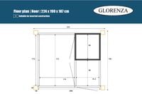 Glorenza Noor - Kattenren - Antraciet - 187x190x224 cm