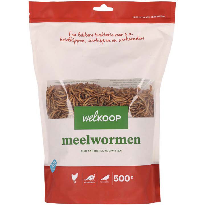 Welkoop Meelwormen - Pluimveesnack - 500 Gram Welkoop Meelwormen - Pluimveesnack - 500 Gram