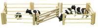 Kids Globe Houten afrastering 6-delig inclusief hek 1:32 - Accessoires