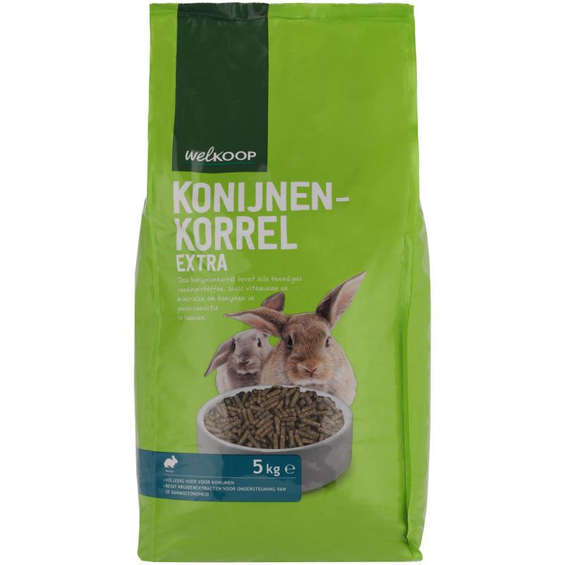 Welkoop Konijnenkorrel Extra - Konijnenvoer - 5 Kilogram Welkoop Konijnenkorrel Extra - Konijnenvoer - 5 Kilogram