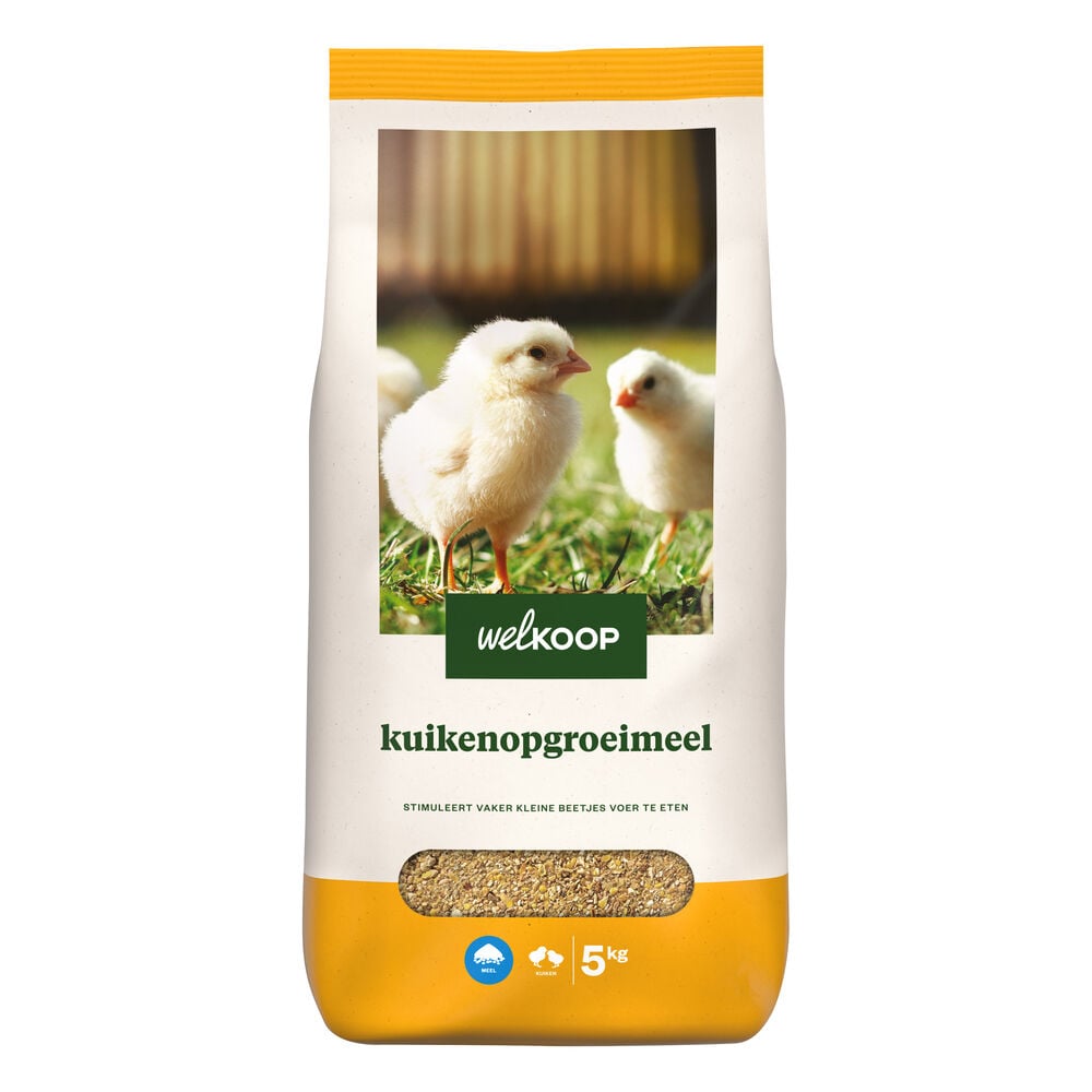 Welkoop Opgroeimeel - Kuikenvoer - 5 Kilogram Welkoop Opgroeimeel - Kuikenvoer - 5 Kilogram