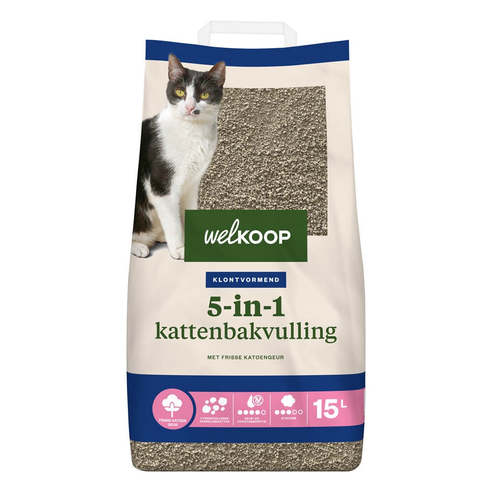 Welkoop Klontvormend 5-in-1 - Kattenbakvulling Welkoop Klontvormend 5-in-1 - Kattenbakvulling