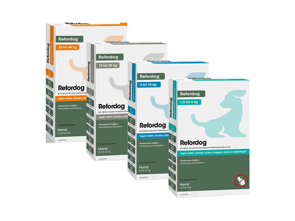 Refordog Spot - On - Pipetten - Anti vlooien en teken Hond - 3 pipetten - 3 Stuks