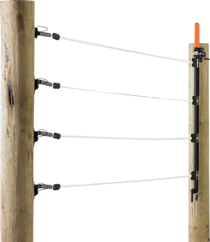 Gallagher - Meerdraadse doorgangset 4x12,5mm lint - 7 cm - 6 Meter - Wit - 120 cm - 600 cm