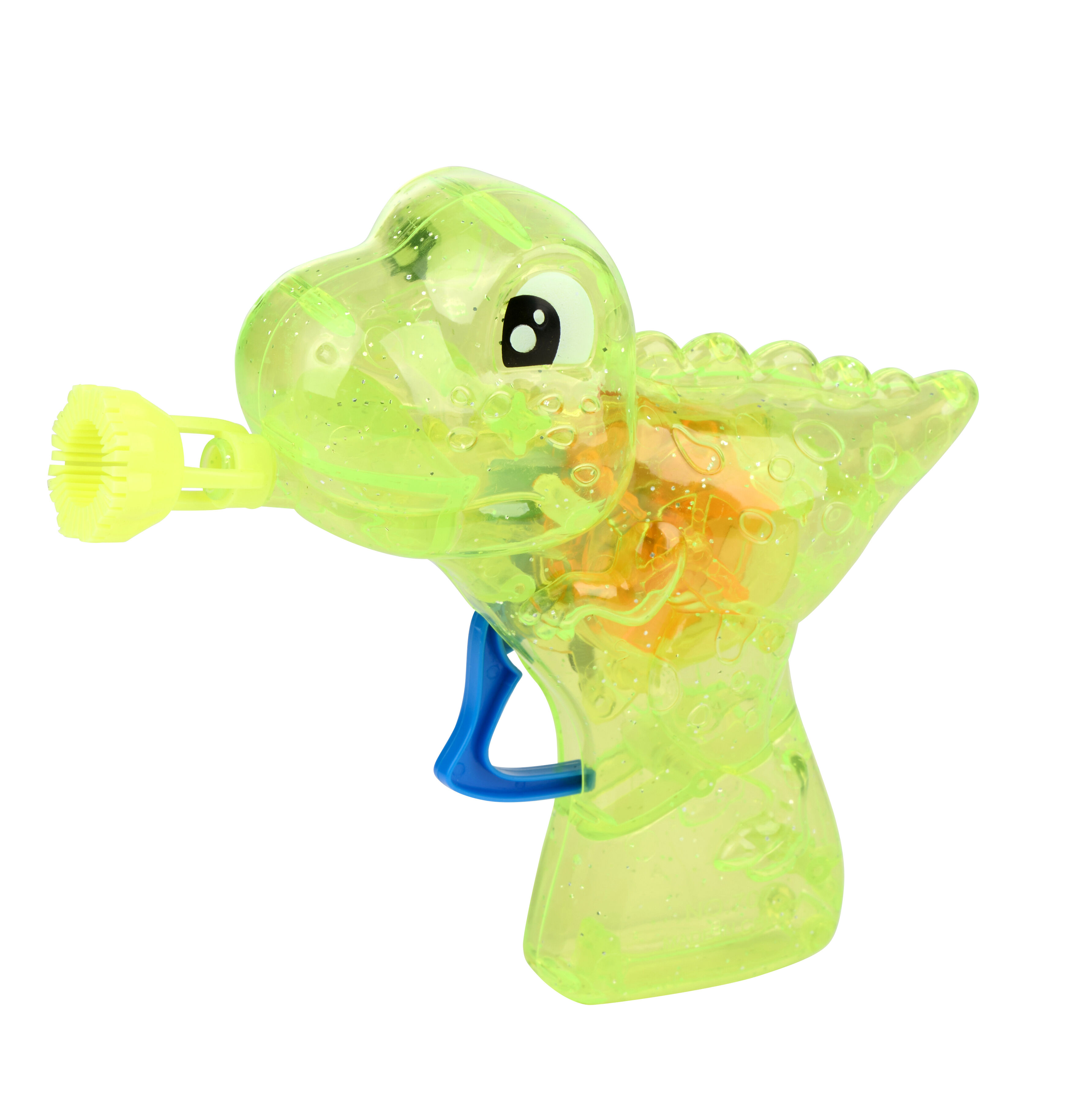 Eddy Toys Dino met licht - Bubbelpistool - Oranje - 17x4.5x24 cm