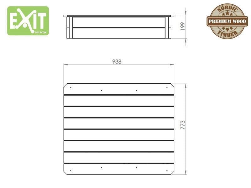 EXIT Aksent - Zandbak - Naturel - 20x94x2 cm