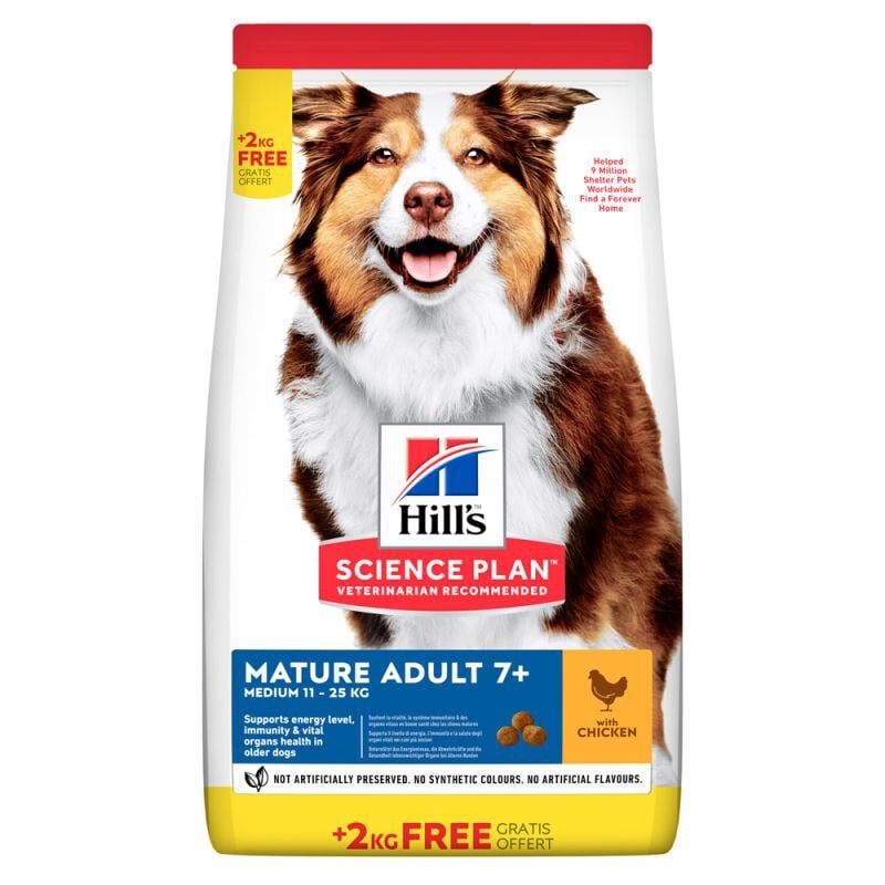 Hill's Science Plan Mature Adult Medium - Hondenvoer - 14 Kilogram - kip