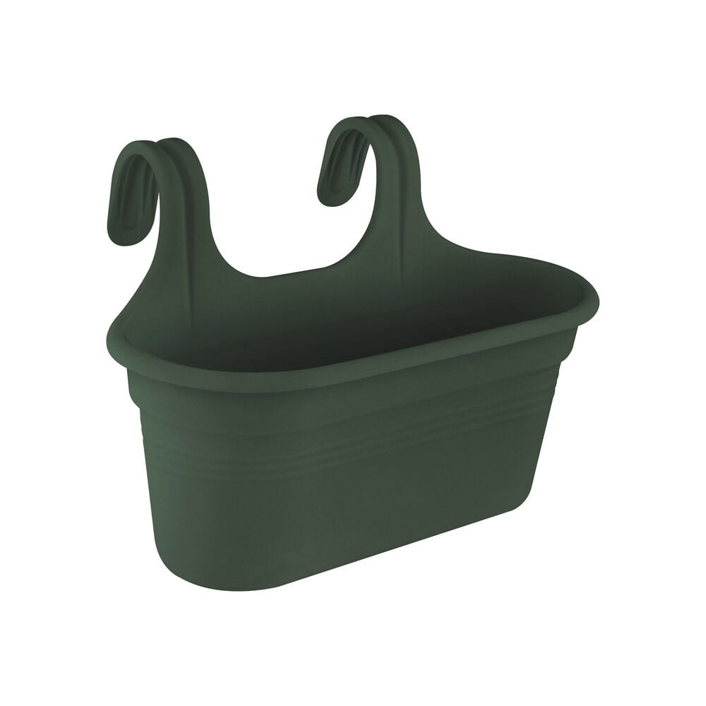 Elho Green basics Easy hanger Large - Balkonbak - Groen - 26x36x26.5 cm Elho Green basics Easy hanger Large - Balkonbak - Groen - 26x36x26.5 cm