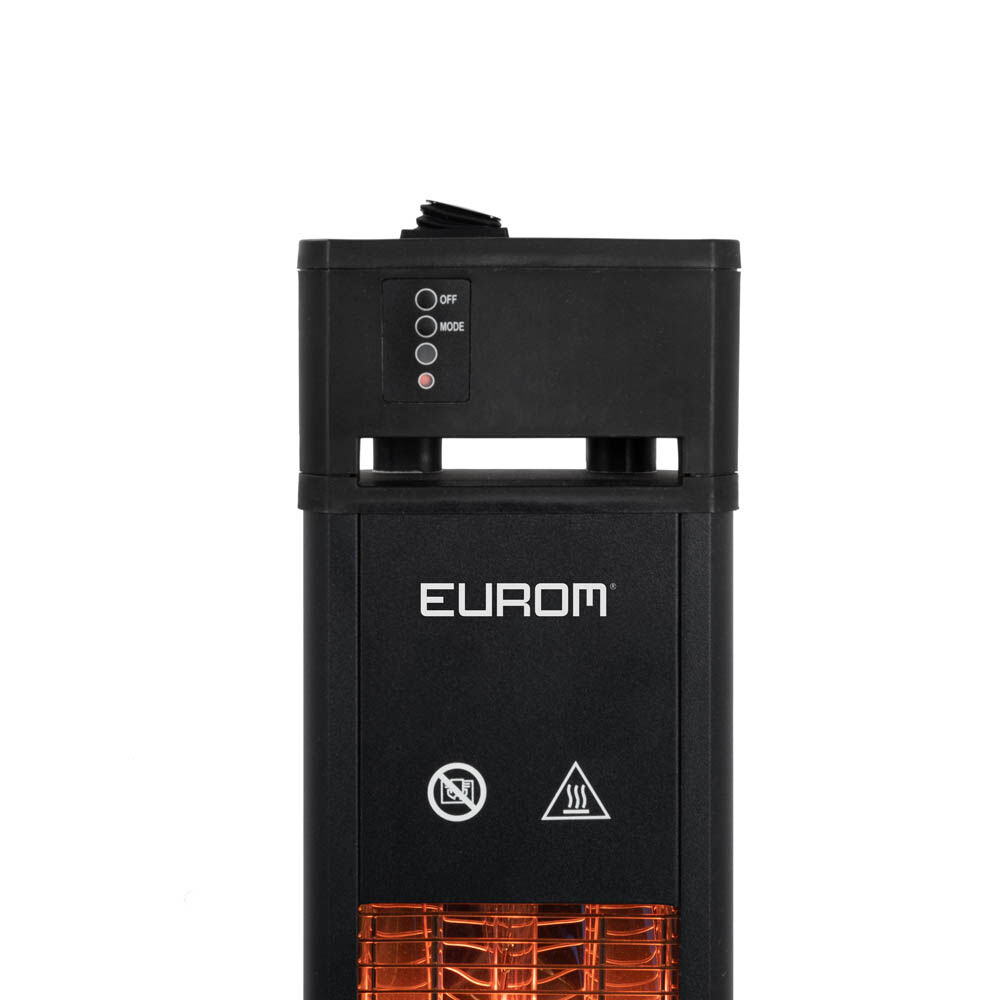 Eurom Q-Tower 2000 RCD - Staande terrasverwarmer - Zwart - 2000 W