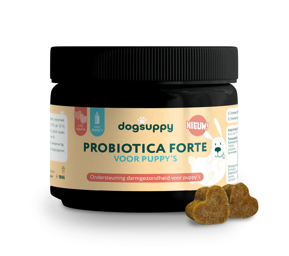 Dogsuppy Probiotica Forte Puppy - Spijsvertering en darmflora - 90 Stuks - insecten Dogsuppy Probiotica Forte Puppy - Spijsvertering en darmflora - 90 Stuks - insecten