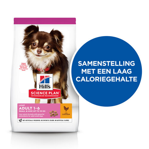 Hill's Science Plan Light Adult Small - Mini - Hondenvoer - 1.5 Kilogram - kip