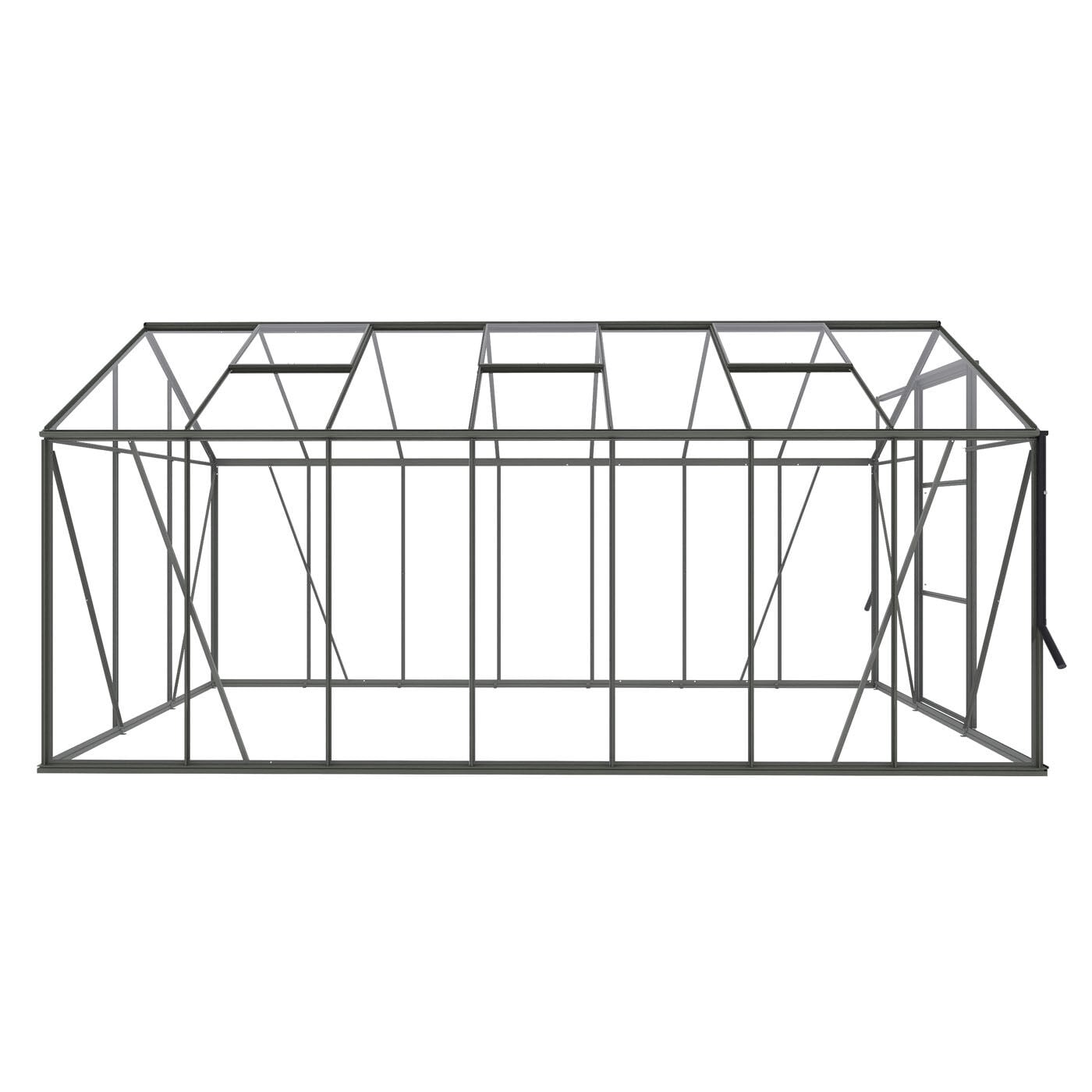 Royal Well Kate V Full Options - Tuinkas - Groengrijs - 217x192x436 cm - Veiligheidsglas