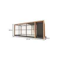 Glorenza Alfred - Kattenren met sluis - Antraciet - 202x190x345 cm