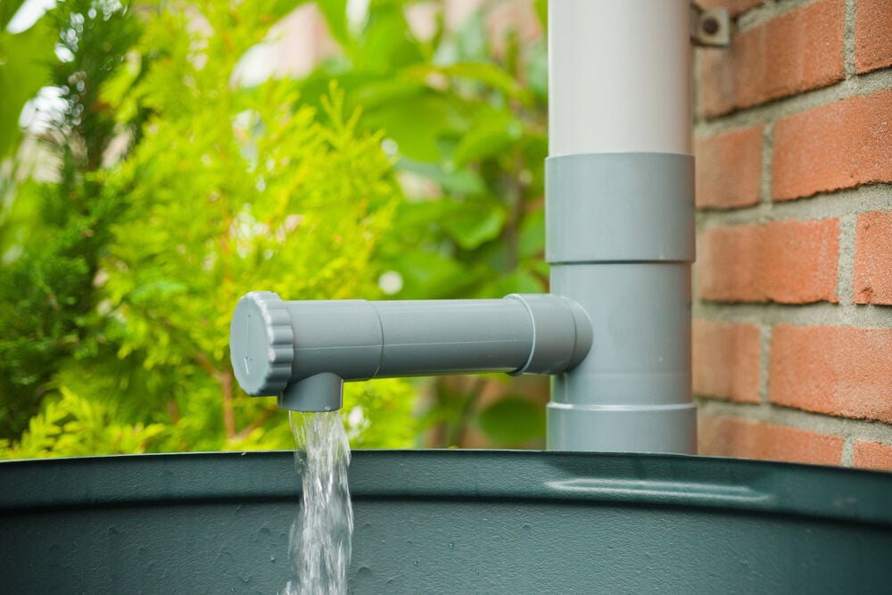 Nature - Regenton vulautomaat met draaiknop 80mm - Grijs