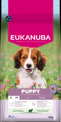 Eukanuba Puppy S/M - Hondenvoer - 12 Kilogram - Lam, Kip