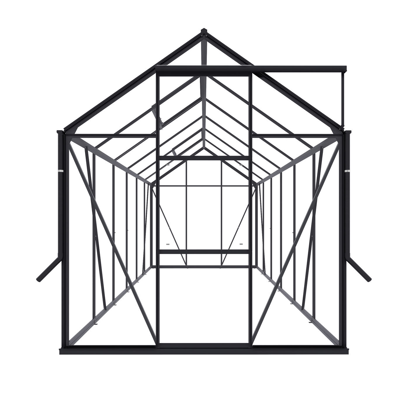 Royal Well Kate IV Full Options - Tuinkas - Zwart - 217x192x375 cm - Veiligheidsglas