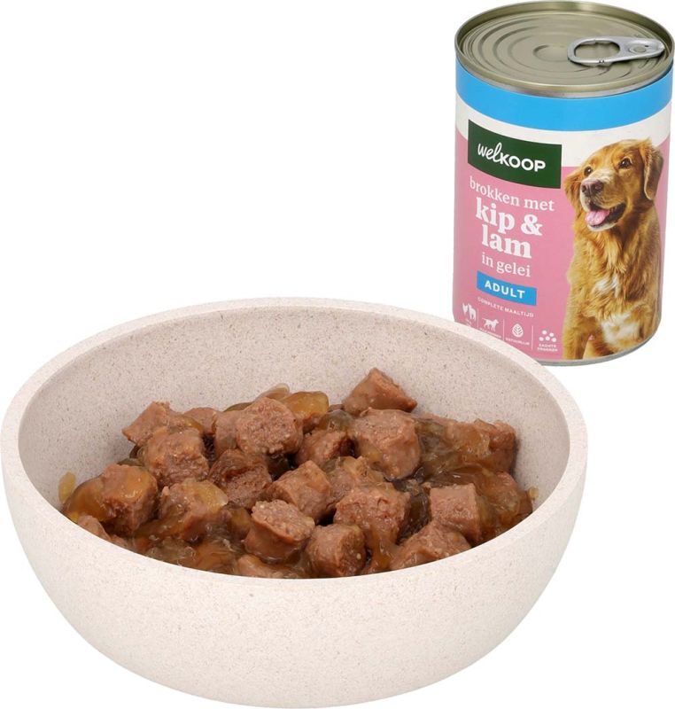 Welkoop Brokken in gelei - Hondenvoer - 400 Gram - lam