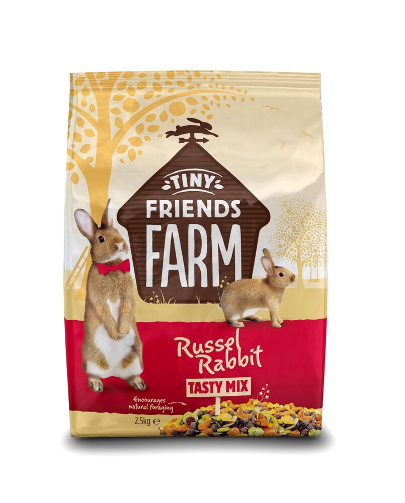 Tiny Friends Farm Russel Rabbit - Konijnenvoer - 2.5 Kilogram Tiny Friends Farm Russel Rabbit - Konijnenvoer - 2.5 Kilogram