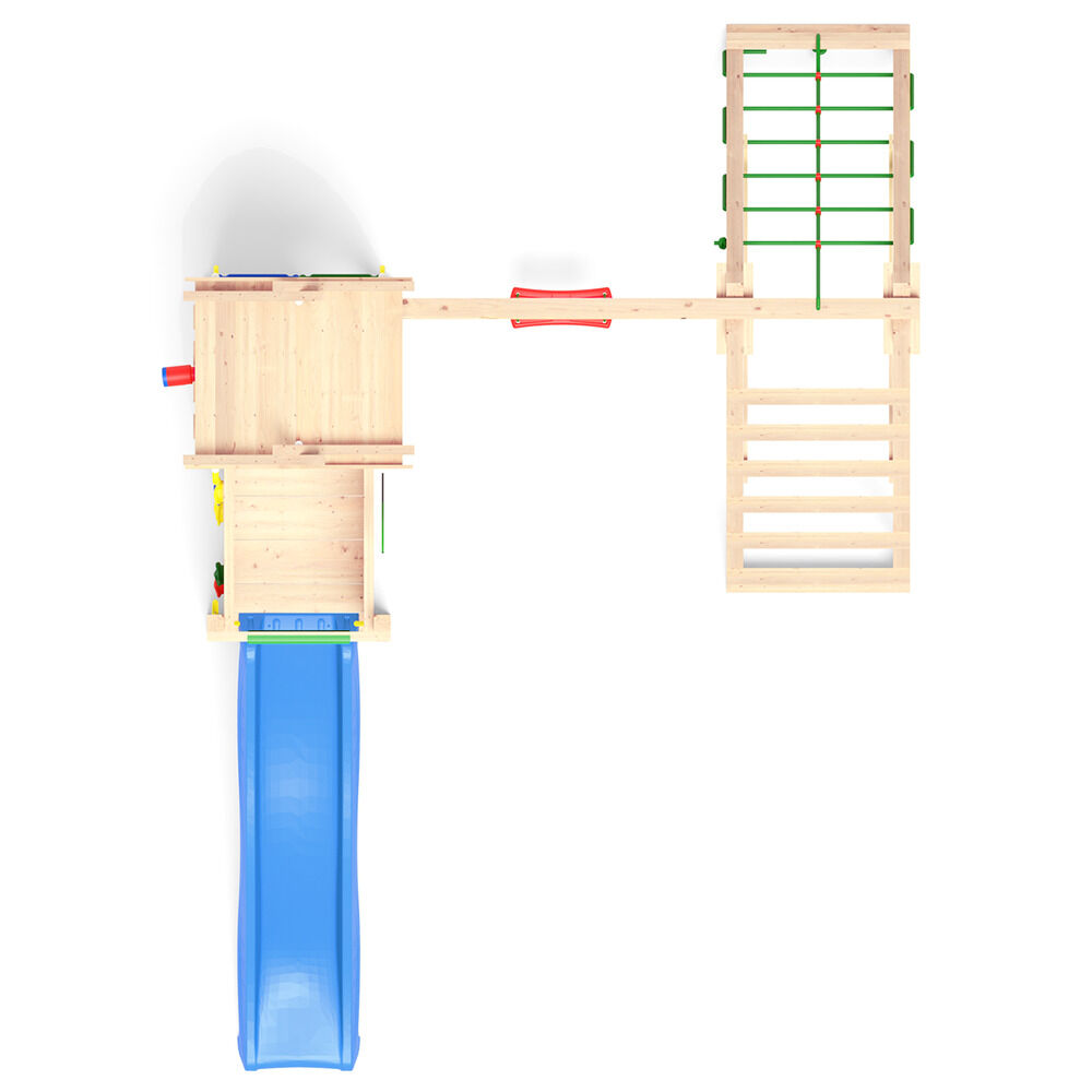 Jungle Gym Vinstra Grenen - Speeltoestel - Blauw - Grenenhout